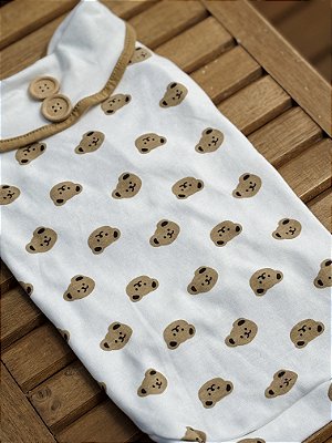 Body Ursinhos Caramelo e Branco