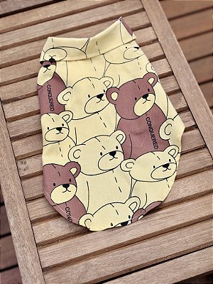 Camisa Ursinhos Amarela e Marrom