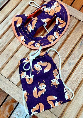 Kit Sacochila e Boné Raposinha