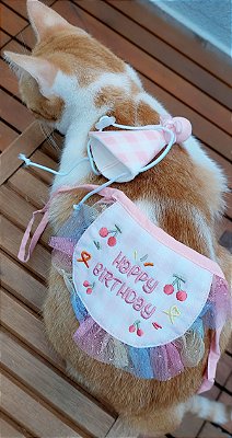 Kit Aniversariante – Chapéu e Bandana com Tule