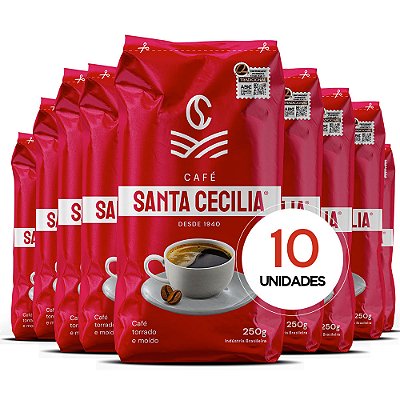 Combo tradicional 10un - Café Santa Cecília Tradicional Torrado E Moído 500g
