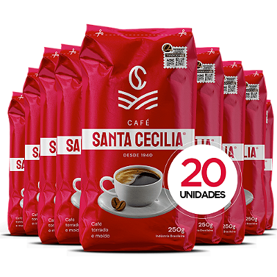 Combo Tradicional - Café Santa Cecilia Tradicional - 250g - Caixa C/20