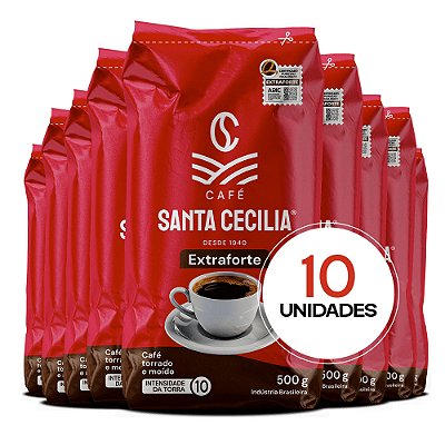 Combo Café Santa Cecília Extraforte Torrado E Moído 500g - C/10un