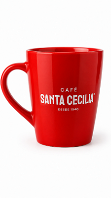 Caneca Tulipa de Porcelana Santa Cecilia - Vermelha 300ml