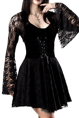 Vestido Preto Renda Marie