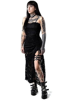 Vestido Renda Preta Longo Michelle