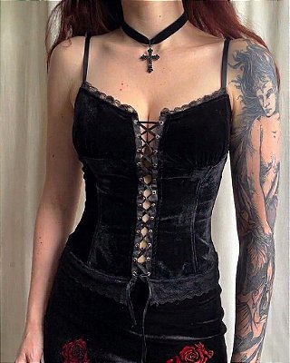 Blusa Preta Velvet