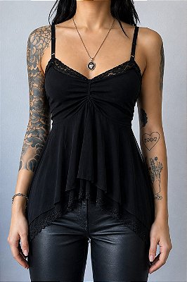 Blusa Bata Preta Lunna