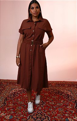 VESTIDO CHEMISE DE ALFAIATARIA 5018