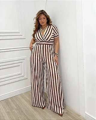 Macacão em listras 2502