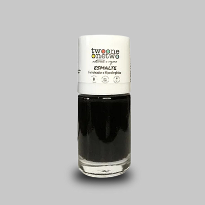Esmalte Vegano Argan Cor Black Onyx  10ml - Twoone Onetwo