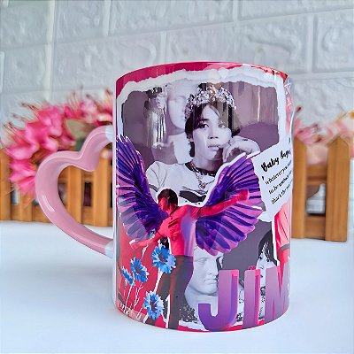 Caneca Jimin BTS Park Jimin 325ml em Porcelana | K-pop ARMY | Presente para Fãs