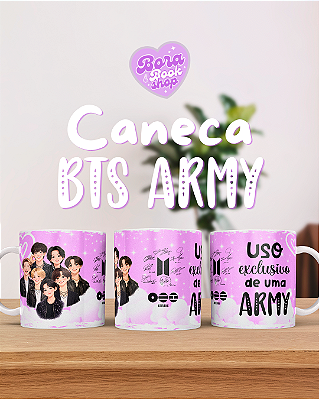 Caneca BTS Personalizada Uso Exclusivo de uma Army Lembrancinha Kpop Porcelana Army Presente
