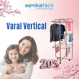 Varal vertical 20%OFF