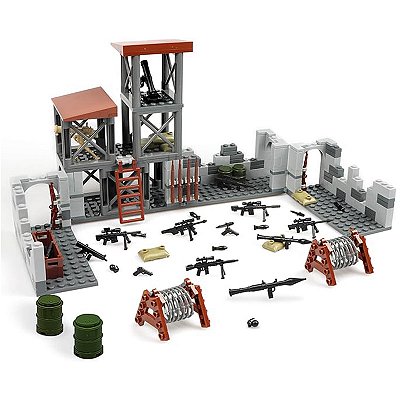 Base do Exército Militar Modelo Blocos de Construção