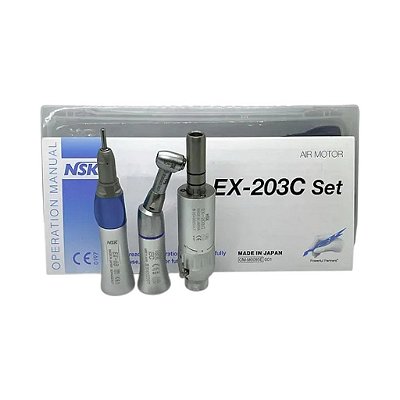 Kit Acadêmico NSK EX-203C Peça Reta Contra Ângulo