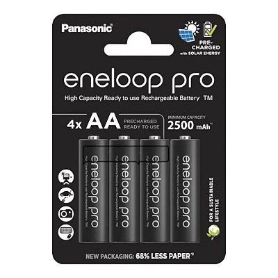 Pilha Recarregável AA para Panasonic - Eneloop Pro 4un