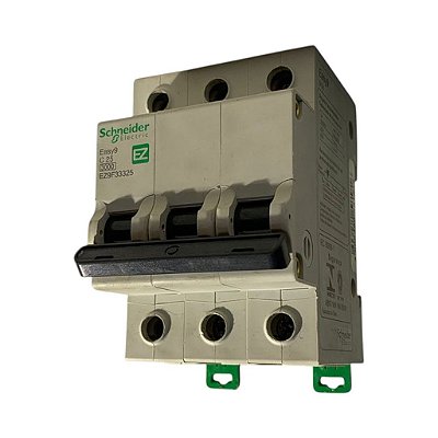 Disjuntor Easy9 3P 25A Curva C 3ka EZ9F33325 - Schneider