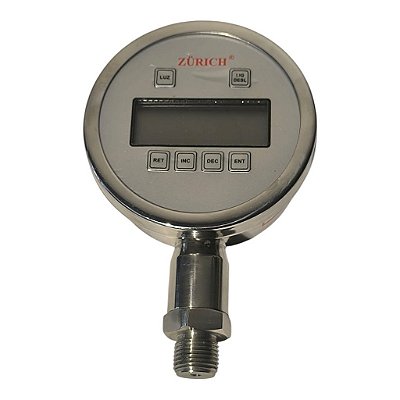 Manômetro Digital Zurich - Z-10-B 0-10 PSI Precisão