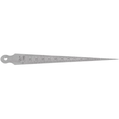 Calibrador cônico com escala de abertura de 1 a 15 mm