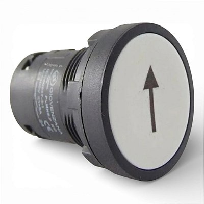 Botão Branco Sinal Subida Giovenzana - Plmn5.f 22mm 2na