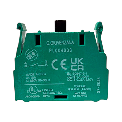 Bloco Contato Auxiliar NA Giovenzana S-PL004003