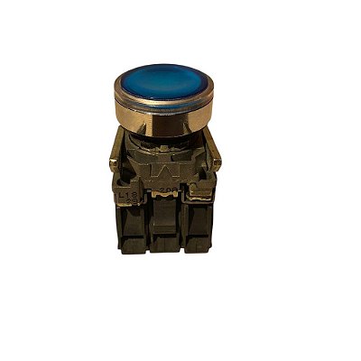 Botão Comando LED Schneider XB4BW34B5 22mm 24v Azul