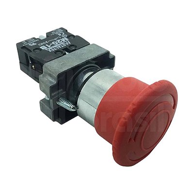 Botao De Emergencia 1nf Vermelho C/ Trava M20-1b