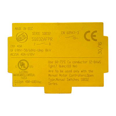 Bloco Contato Auxiliar Giovenzana - SQ032AFPR Tipo R