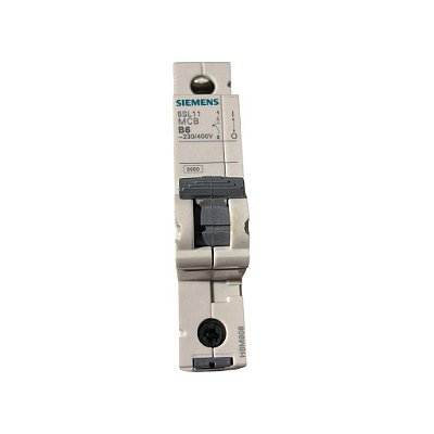 Disjuntor Monopolar 6a Curva B Mini 3ka Siemens 5SL1106-6MB