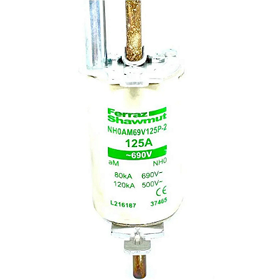 FUSIVEL 125A 690V NH0AM69V125P-2 L216187 FERRAZ SHAWMUT