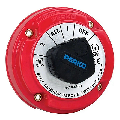 CHAVE SELETORAS P/2 BATERIAS 8501DP PERKO 360 AMPERES