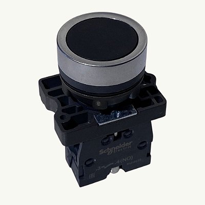 Botão Ø22mm metálico preto 240V-3A XB2BA21C SCHNEIDER
