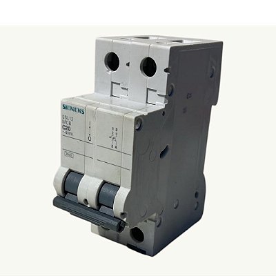 Disjuntor Mini Bipolar 20A 220/380VCA C 3KA 5SL12MCBC20