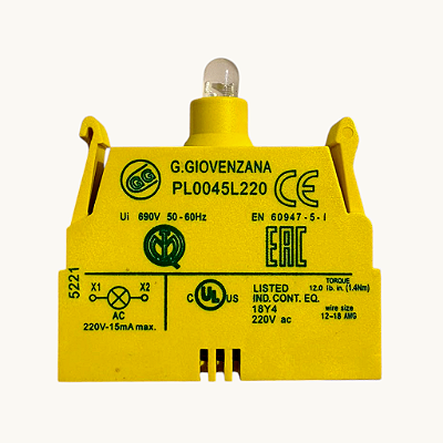 Kit 10 Bloco Contato Parafuso Led 220v Giovenzana PL0045L220
