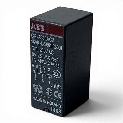 Relé interface 2NAF Entrada 230Vca saída 250V/8A CR-P230AC2