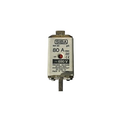Fusível Ultra Rápido Siba Nh00 Gg 80a 690v Kit 3 Un