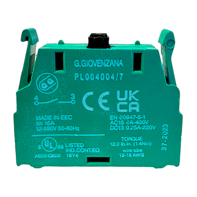 Bloco de Contato Interruptor Giovenzana PL004004/7