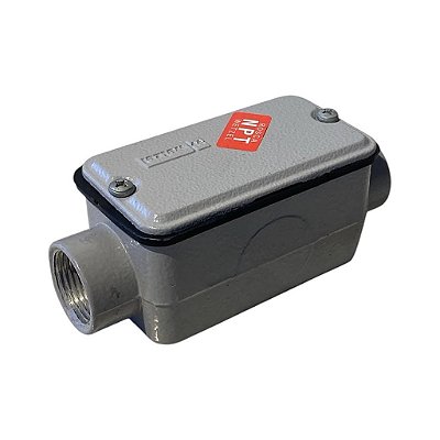 KIT 2 Condulete Alumínio C 3/4" BSP Cinza E002020030 Wetzel