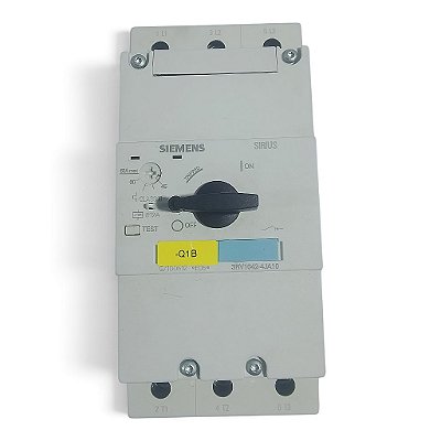Disjuntor 3rv1042 4ja10 Ajuste 45a 63 A Motor Siemens