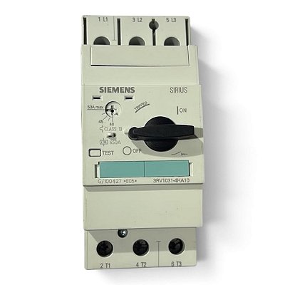 Disjuntor 3rv1031 4ha10 Ajuste 40a 50 A Motor Siemens