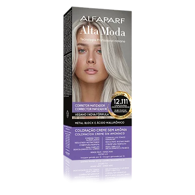 AlfaParf Alta Moda É Colore 12.111 Corretor Matizador Louro Platina Cinza Super Intenso