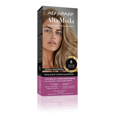 AlfaParf Alta Moda É Colore 8.0 Louro Claro - Coloração Permanente