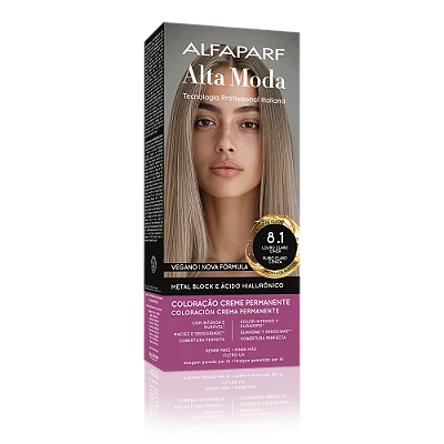 AlfaParf Alta Moda É Colore 8.1 Louro Claro Cinza - Coloração Permanente
