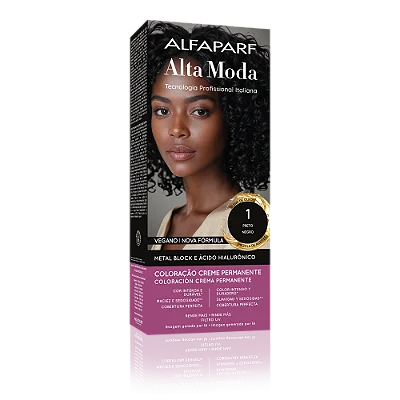 AlfaParf Alta Moda É Colore 1.0 Preto - Coloração Permanente