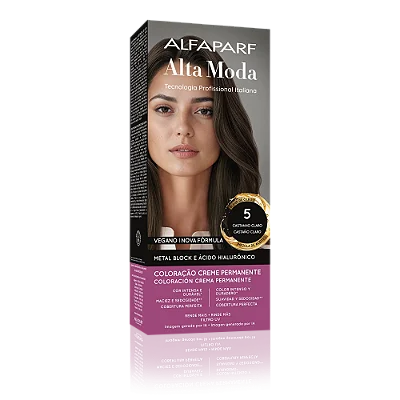 AlfaParf Alta Moda É Colore 5.0 Castanho Claro - Coloração Permanente