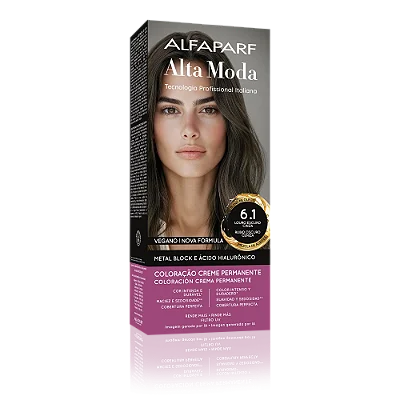 AlfaParf Alta Moda É Colore 6.1 Louro Escuro Cinza - Coloração Permanente