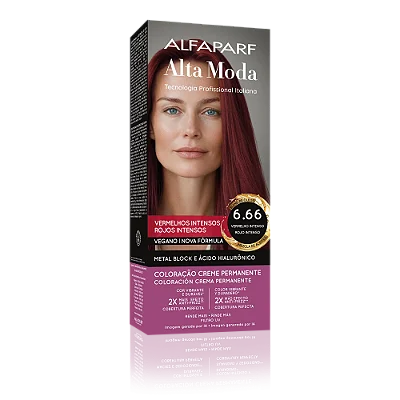 AlfaParf Alta Moda É Colore 6.66 Vermelho Intenso - Coloração Permanente