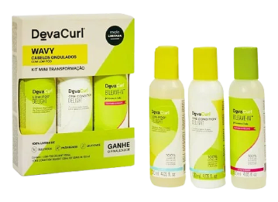Deva Curl Wavy KIT Mini Transformação para Cabelos Ondulados 120mL