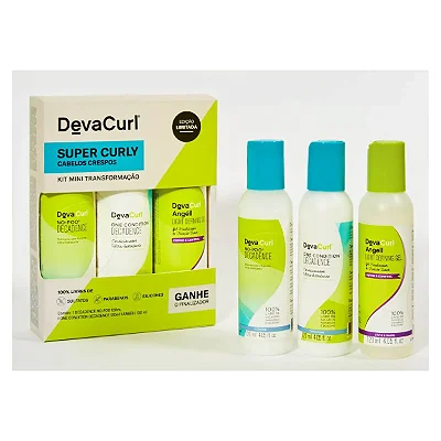 Deva Curl Super Curly KIT Mini Transformação para Cabelos Crespos 120mL
